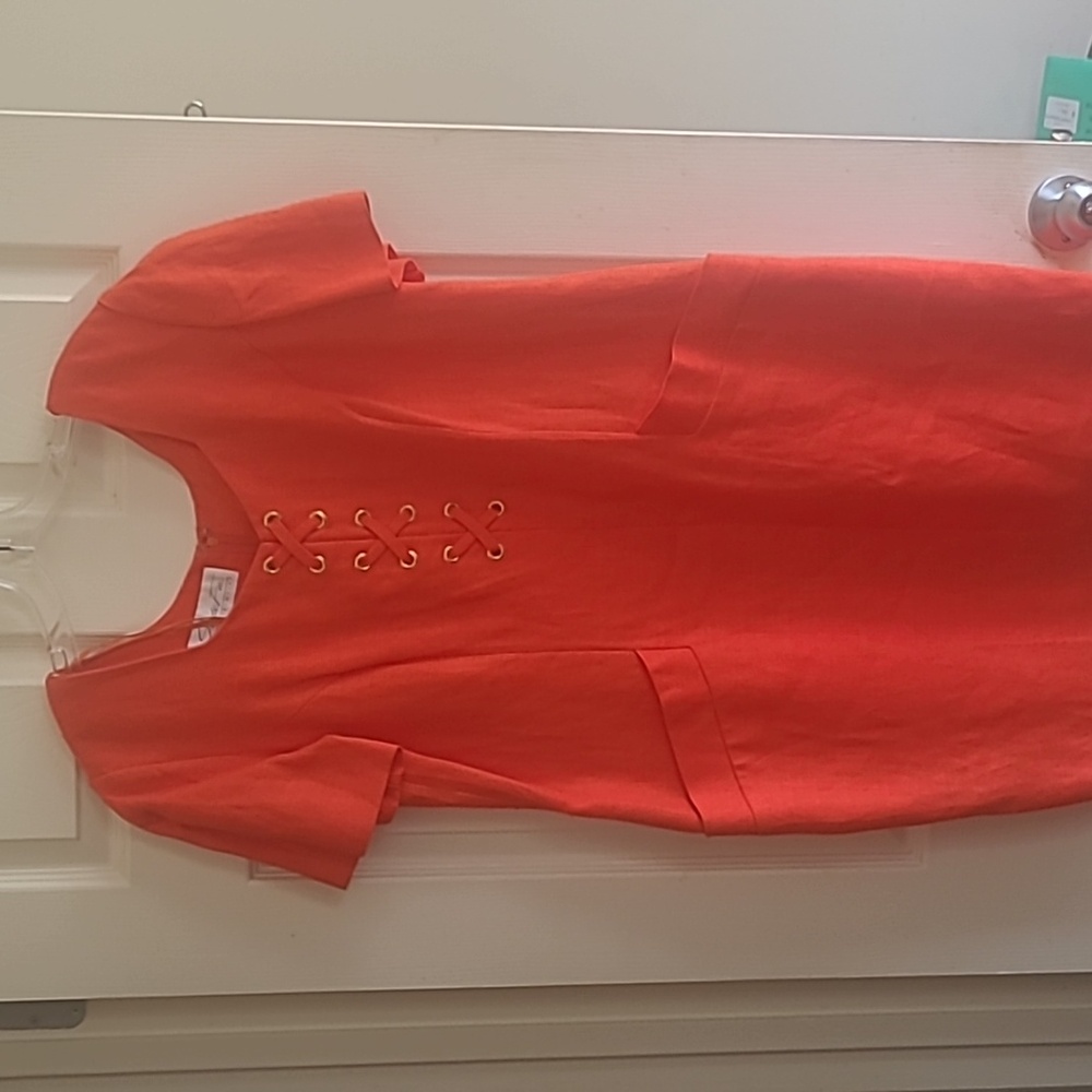 Orange Linen dress